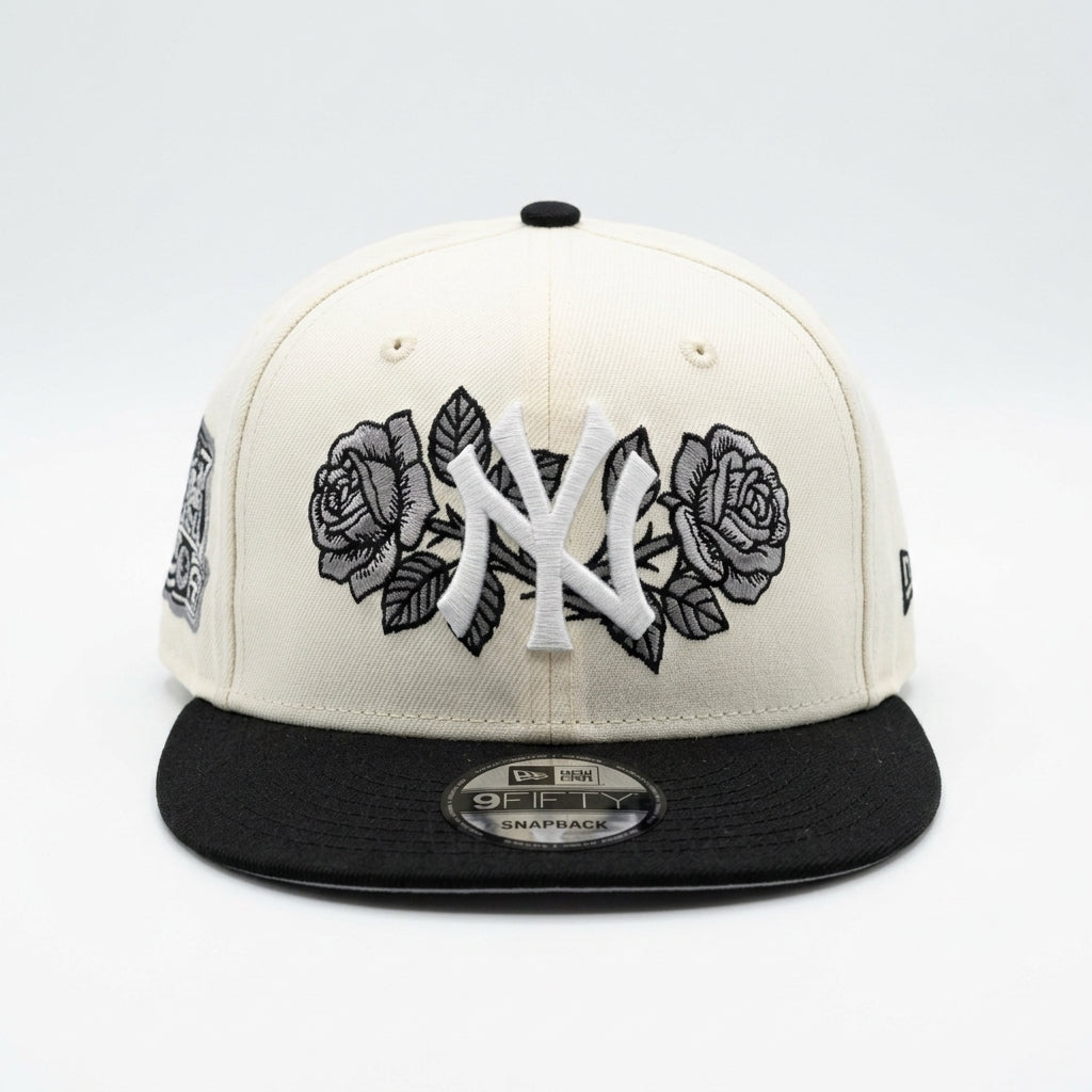 NY - Blanco/Negro Rosas